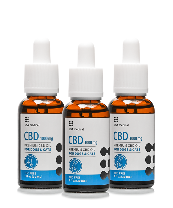 USA medical CBD olaj KUTYÁKNAK ÉS MACSKÁKNAK 1000 mg CBD / 30 ml x 3db