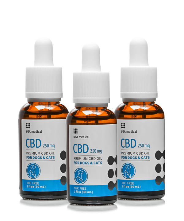 USA medical CBD olaj KUTYÁKNAK ÉS MACSKÁKNAK 250 mg CBD / 30 ml x 3db