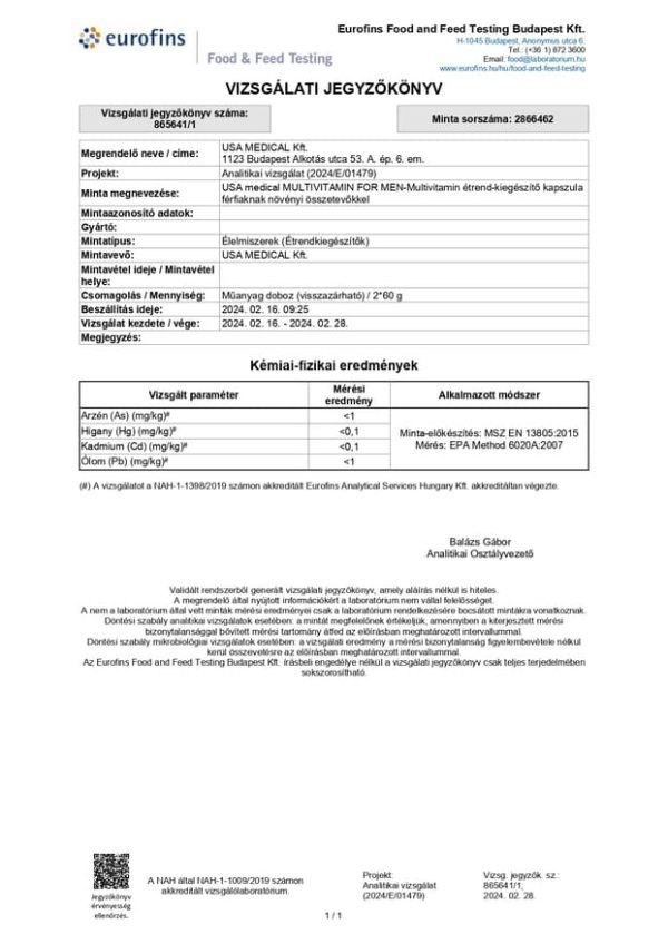Férfi Multivitamin növényi kivonatokkal 60 db - Image 3