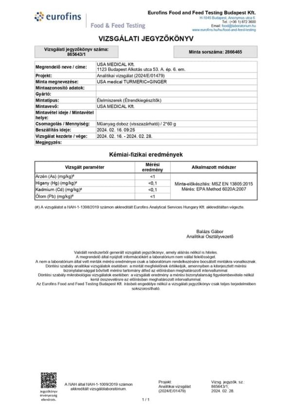 Kurkuma és gyömbér kapszula BioPerine®-nel 60 db - Image 2