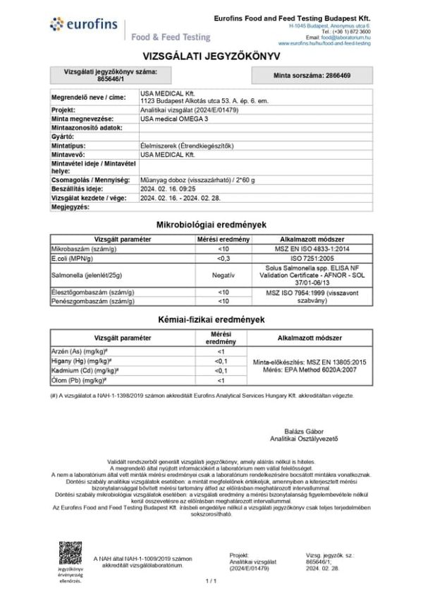 Omega 3 halolaj kapszula magas EPA & DHA tartalommal 60 db - Image 2